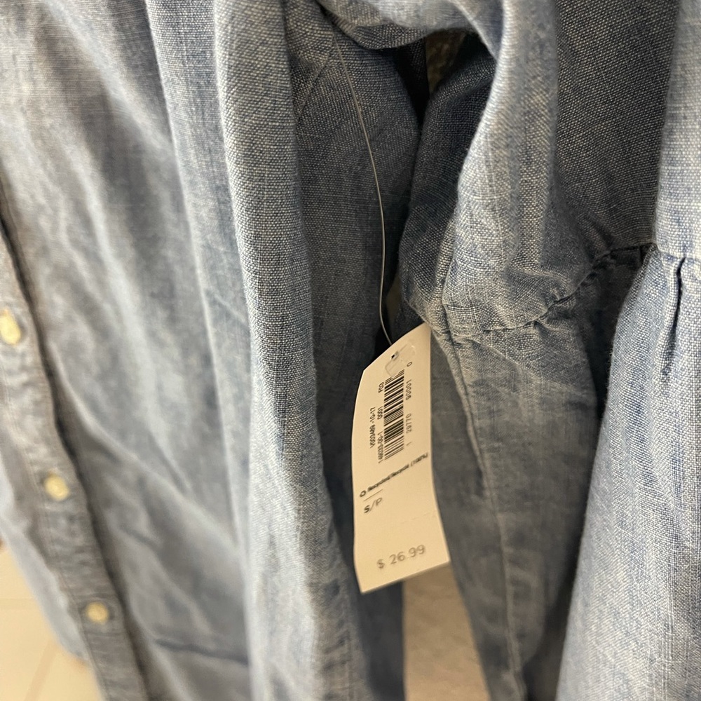 Chambray Ruffle Top - Picture 4 of 4